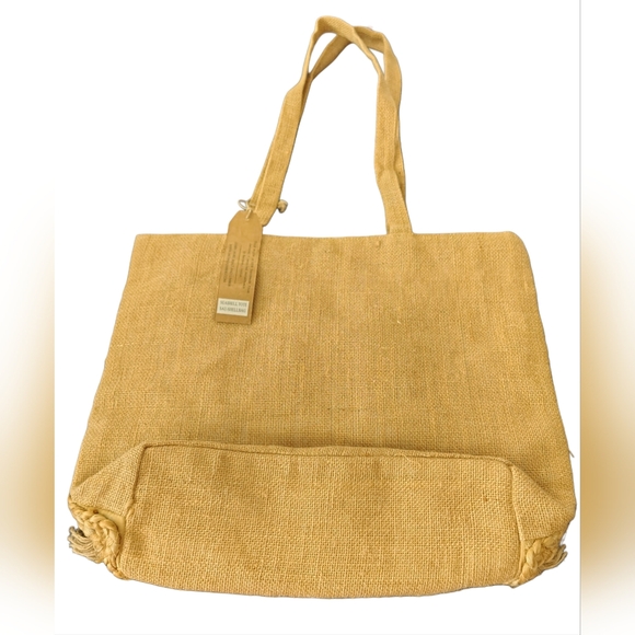 NWT Salt & Umber Jute Seashell Tote Handbag - Picture 2 of 8